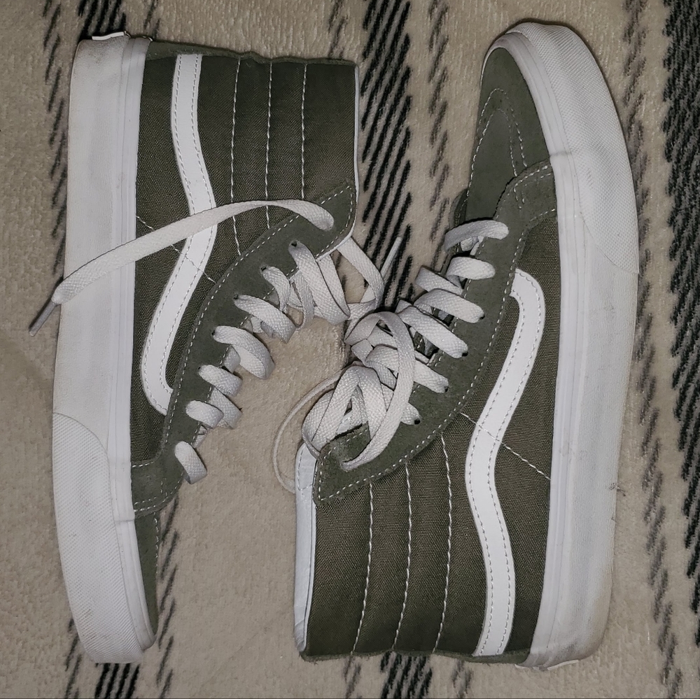 vans sk8 hi olive green